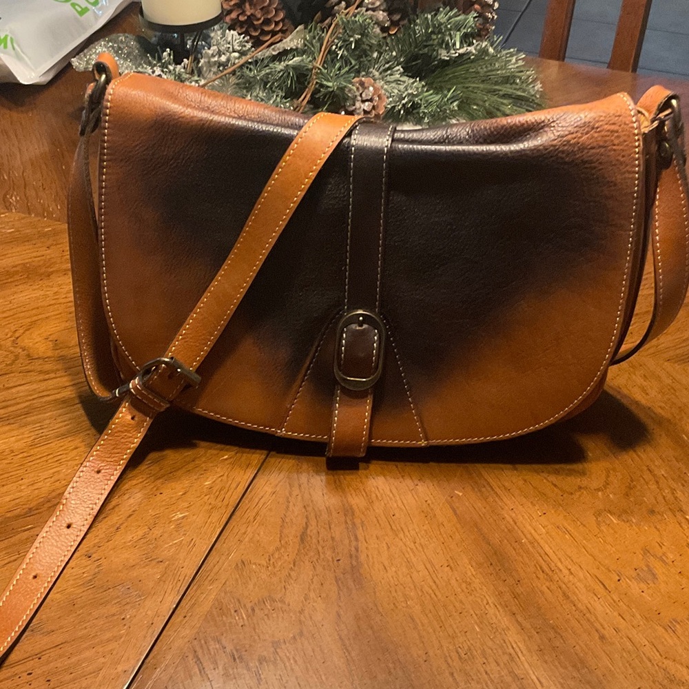 Patricia Nash Two-Tone Leather Crossbody
